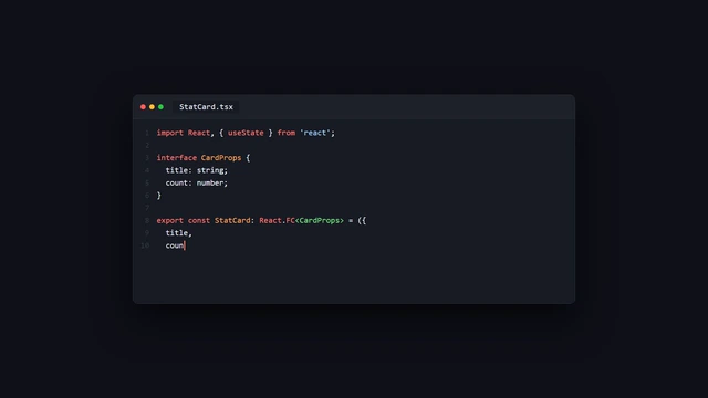 Typing Code Reveal